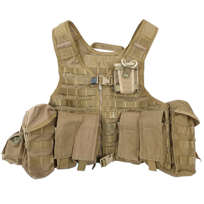 NZ Army Coyote MOLLE Vest w/ Pouches - Large (3) - New Zealand Army Surplus -