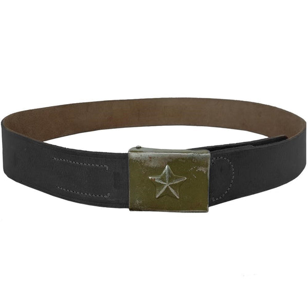 Czech Army Black Leather Belt - Czech Army Surplus - Load Belts