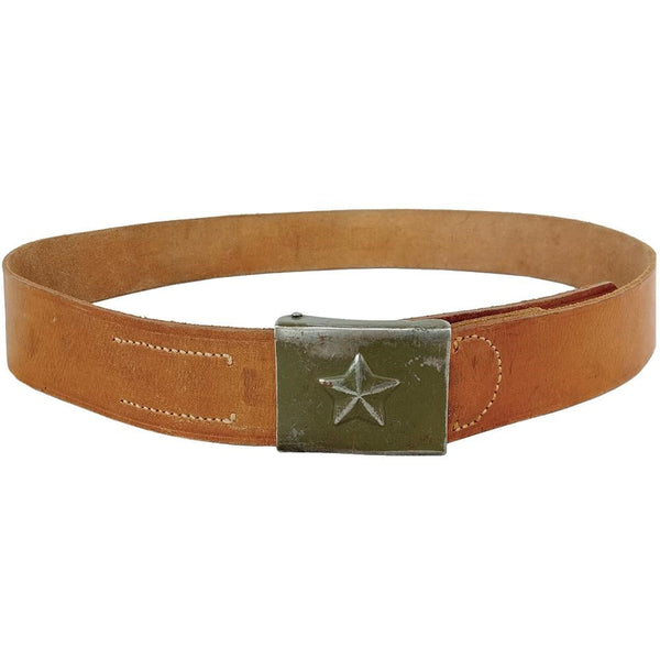 Czech Army Brown Leather Belt - Czech Army Surplus - Load Belts