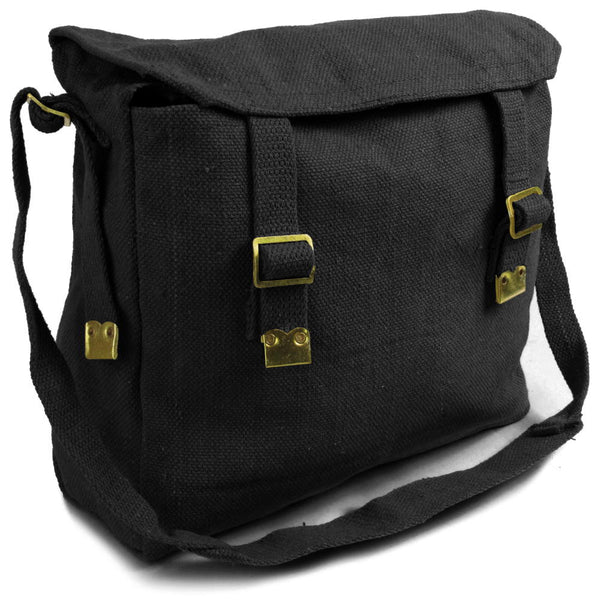 Medium Canvas Haversack - Black - Bushtracks - Shoulder Bags