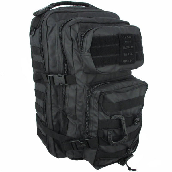 Large Tactical Assault Pack PU - Black - Mil-Tec - Hiking Packs