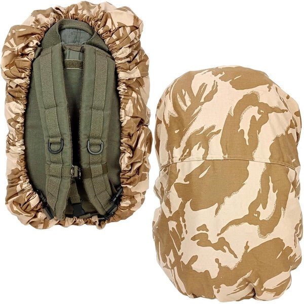 British Desert DPM Pack Cover - Small - British Army Surplus - Pack Accessories