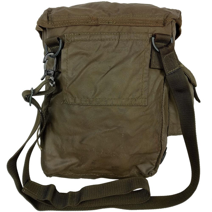 British OD Rubberised Gas Mask Bag - British Army Surplus - Shoulder Bags