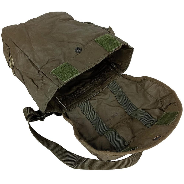 British OD Rubberised Gas Mask Bag - British Army Surplus - Shoulder Bags