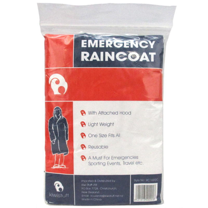 Emergency Reusable Plastic Raincoat - Kiwistuff - Rain Jackets