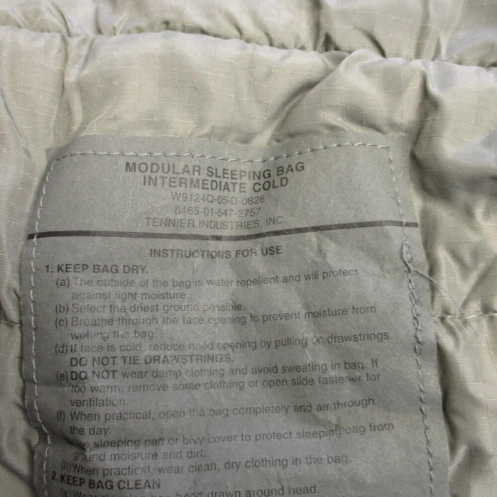 ECWS Intermediate Sleeping Bag Grade 2 - US Army Surplus - Sleeping Bags