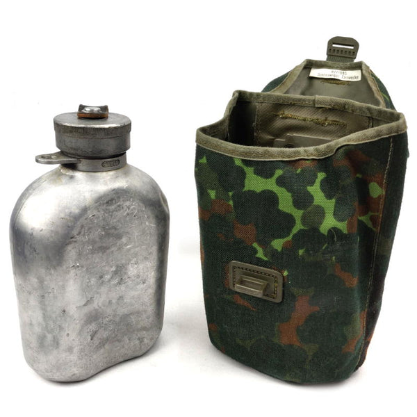 German Army Aluminium Canteen with Cover - German Army Surplus - Canteens & Bottles