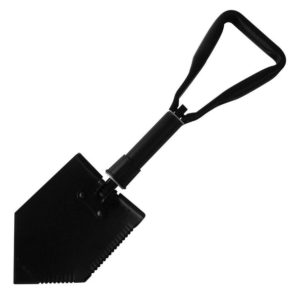 Black Tri-Folding Shovel - Mil-Com - Entrenching Tools