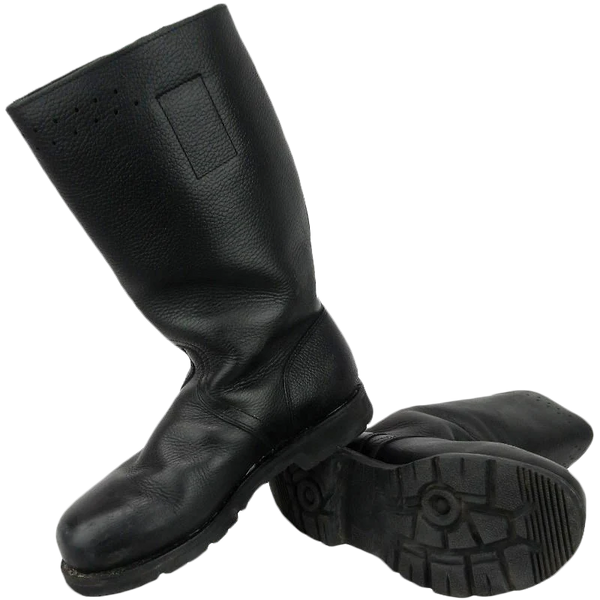 German Navy Leather Lined Jackboots