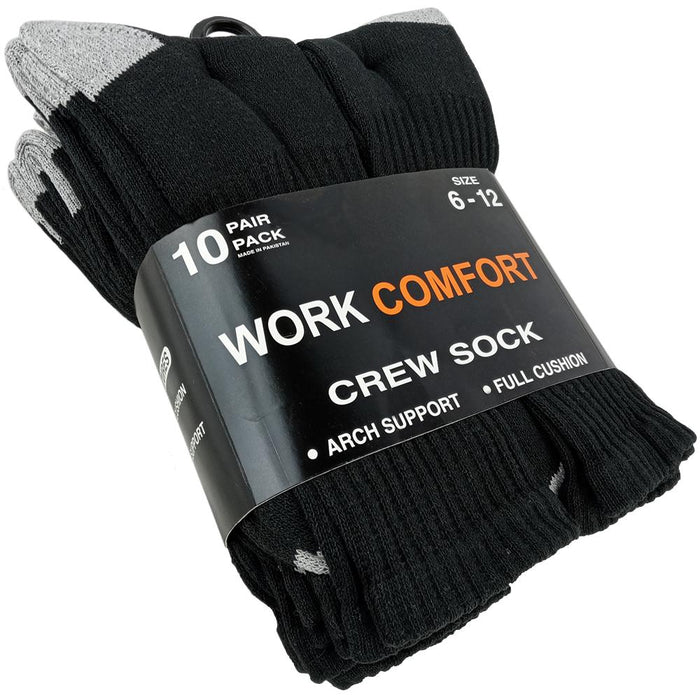 Work Comfort Crew Socks - 10 Pack - Unbranded - Socks