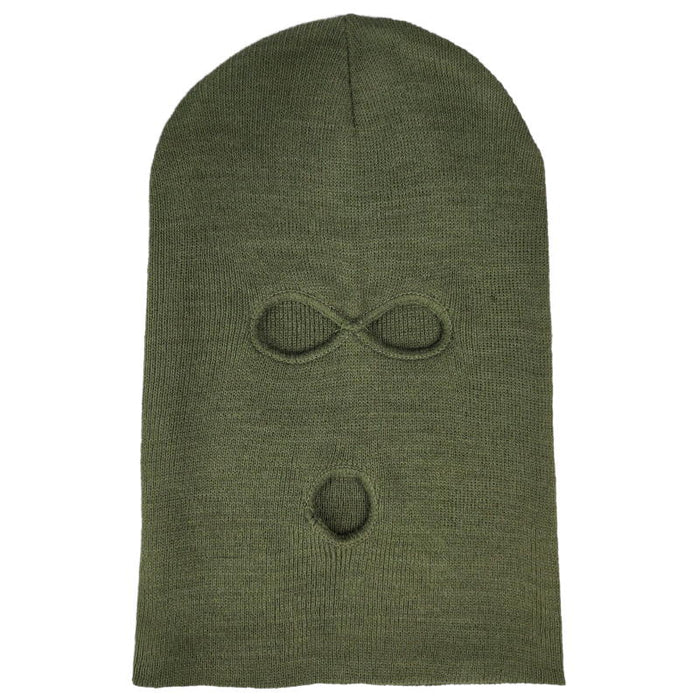 Knitted 3 Hole Balaclava - OD - Mil-Tec - Beanies & Balaclavas