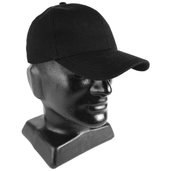 Black Cotton Baseball Cap