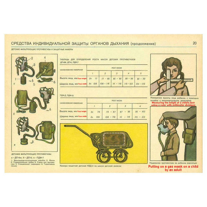 Soviet PDF-D Childs Gas Mask - Russian Army Surplus - Gas Masks