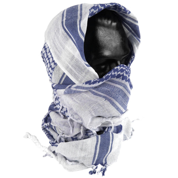 White & Blue Shemagh - Mil-Tec - Scarves & Shemaghs