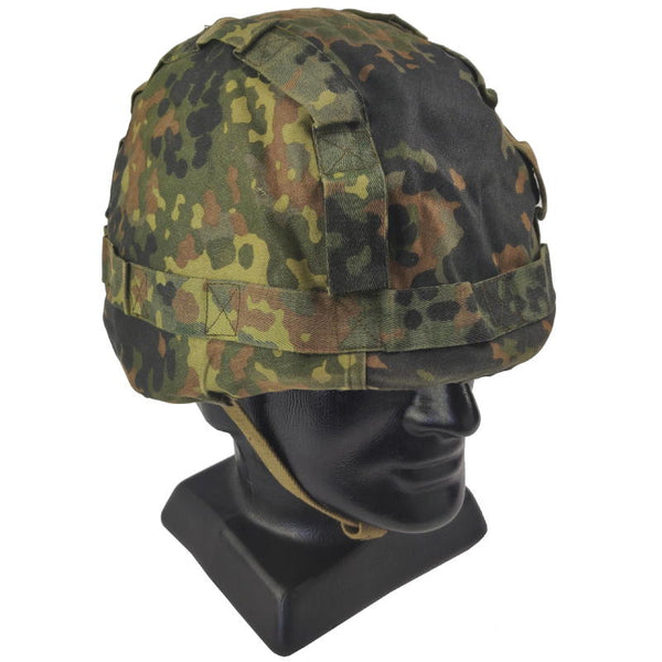 German Army Reversible Flecktarn Helmet Cover - German Army Surplus - Helmets