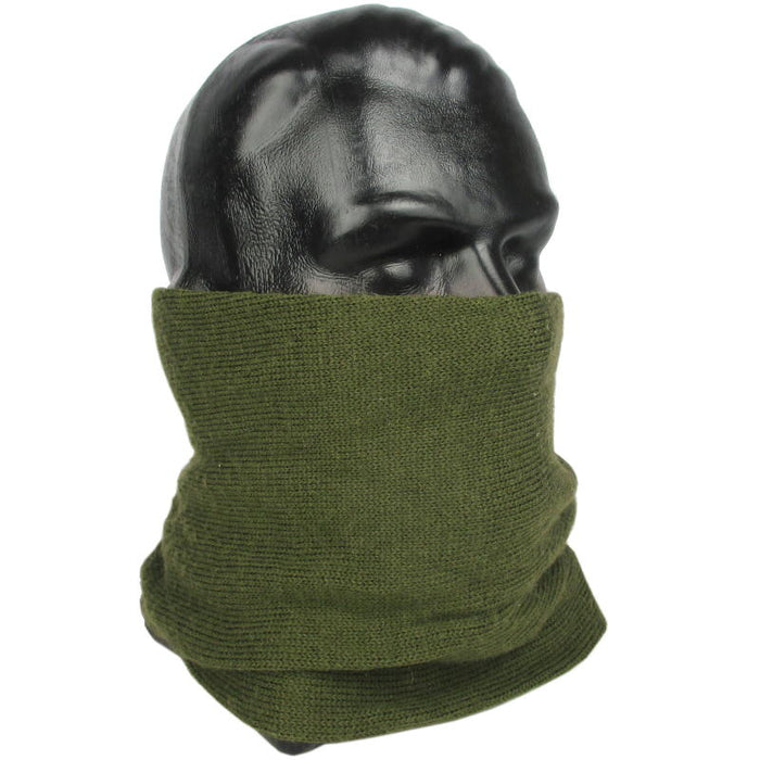 USGI Olive Drab Wool Tube Scarf - Grade 2