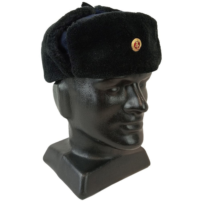 East German Navy Ushanka With Badge