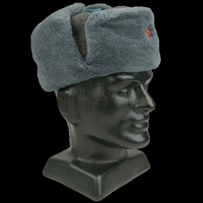 Soviet Ushanka With Badge - Russian Army Surplus - Hats