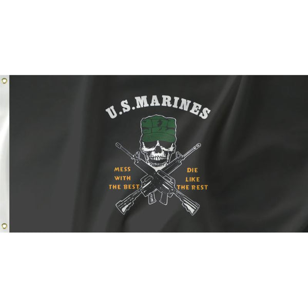 Marines Mess With The Best Flag - Unbranded - Flags, Badges & Insignia