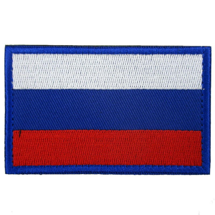 Russian Flag Embroidered Patch