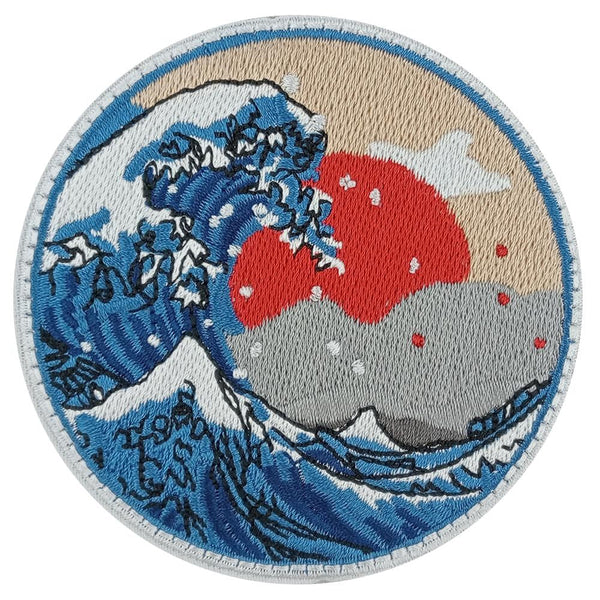 Great Wave Embroidered Patch - Unbranded - Flags, Badges & Insignia