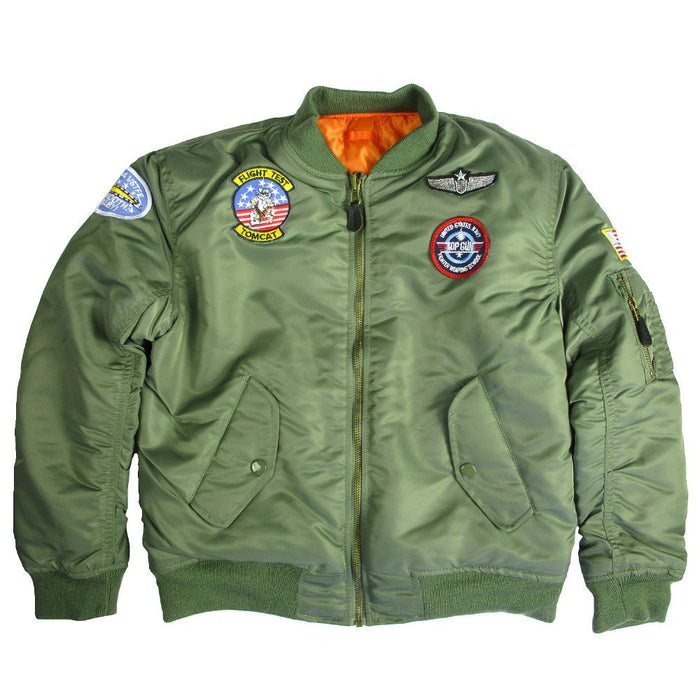 Kids MA1 Jacket with patches - Mil-Tec - Flight Jackets