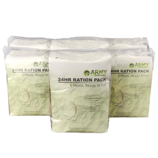 24hr Ration Pack - 6 Pack - Army and Outdoors - MRE