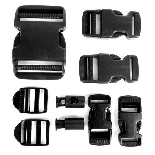 Black 9 Piece Buckle Set - Mil-Tec - Fastening Accessories