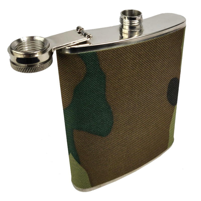 Camo Cover 8oz Hip Flask