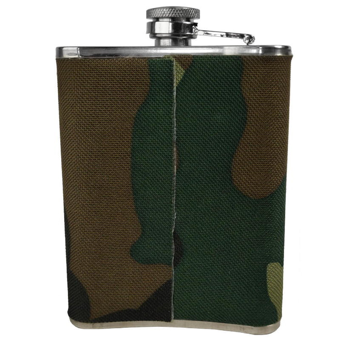 Camo Cover 8oz Hip Flask