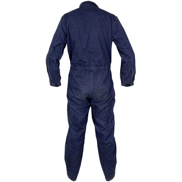 German Navy Blue Work Overalls - Zip