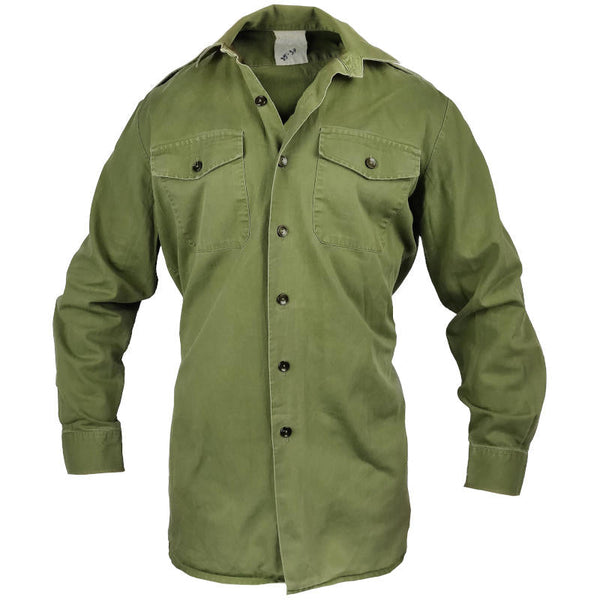 British Army Olive Drab Cotton Shirt - British Army Surplus - Service Shirts