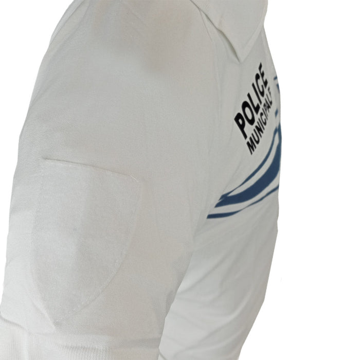 French Police Stretch Polo Shirt - White