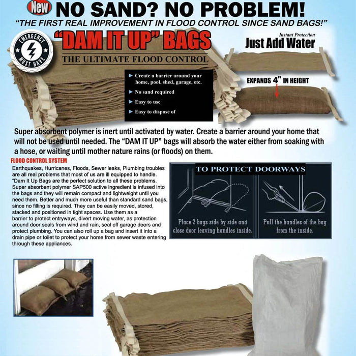 Dam It Up Sand Bag - Army and Outdoors - Survival Kit