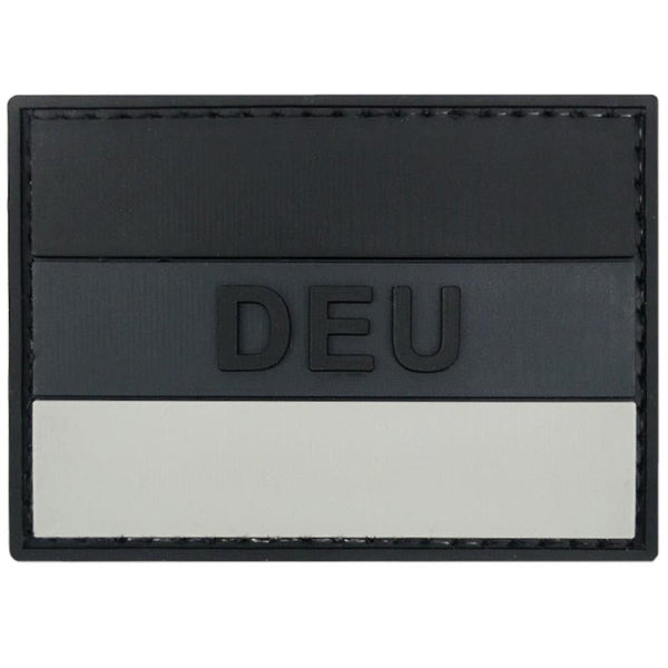 German DEU Flag Dark PVC Patch - Unbranded - Flags, Badges & Insignia