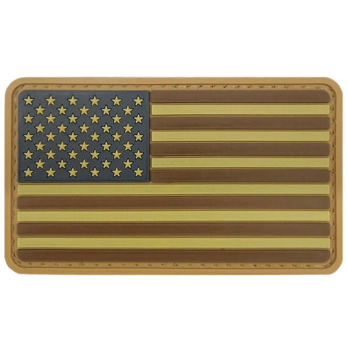 US Flag PVC Patch - Coyote