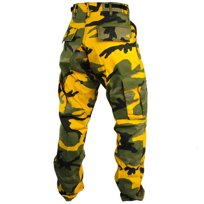 Tactical Camo BDU Pants - Yellow - Rothco - Combat Trousers