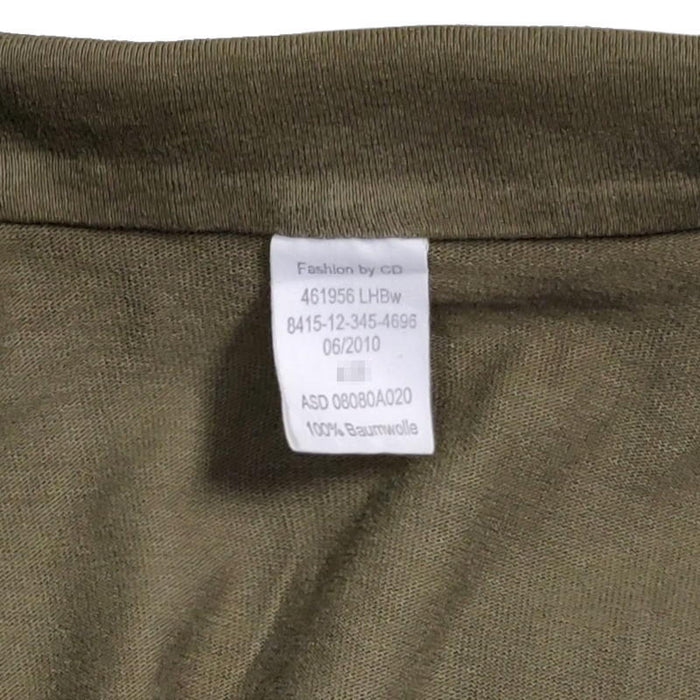 German Army OD Tricot Shirt - German Army Surplus - Base Layers