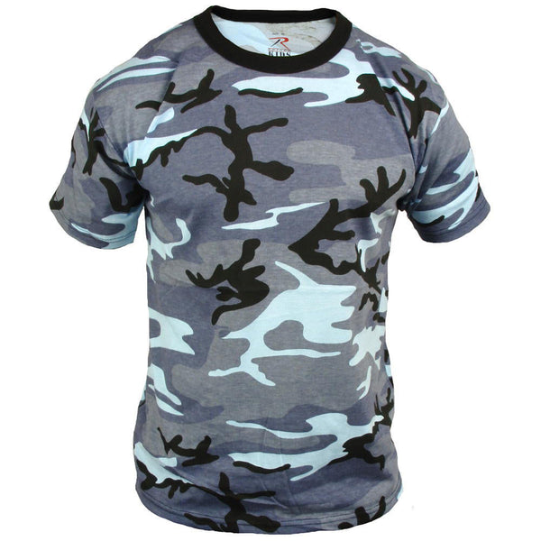 Coloured Camo T-Shirt - Sky Blue - Rothco - Camouflage T-Shirts