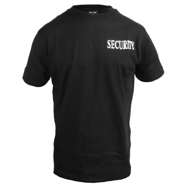 Black Security T-Shirt - Mil-Tec - Plain & Print T-Shirts