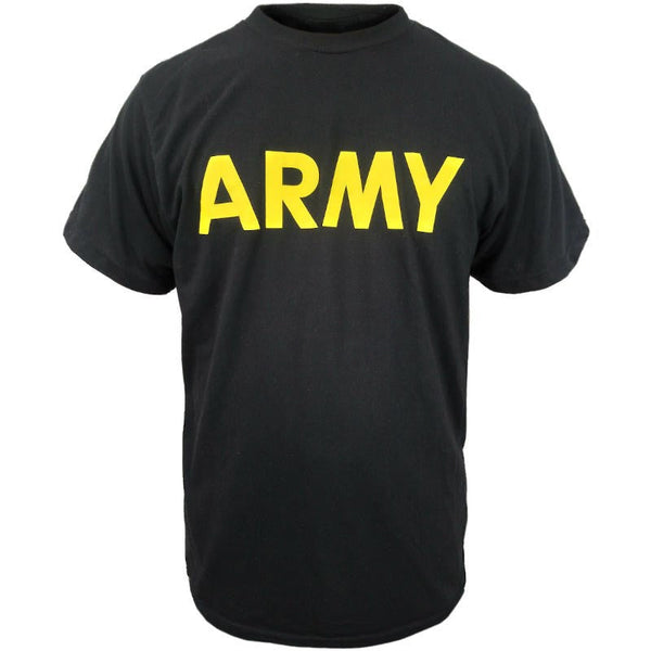 USGI Army PT Black T-Shirt - US Army Surplus - Plain & Print T-Shirts