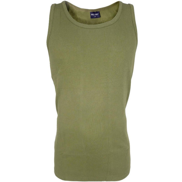 Olive Drab Ribbed Tank Top - Mil-Tec - Singlets & Tank Tops