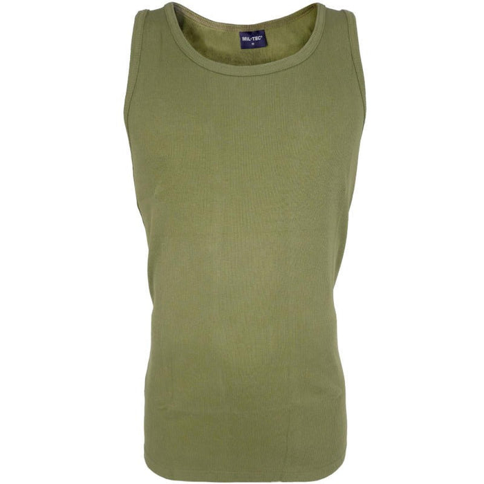 Olive Drab Ribbed Tank Top