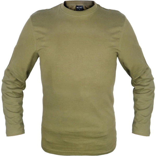 Olive Drab Long Sleeve T-Shirt - Mil-Tec - Plain & Print T-Shirts