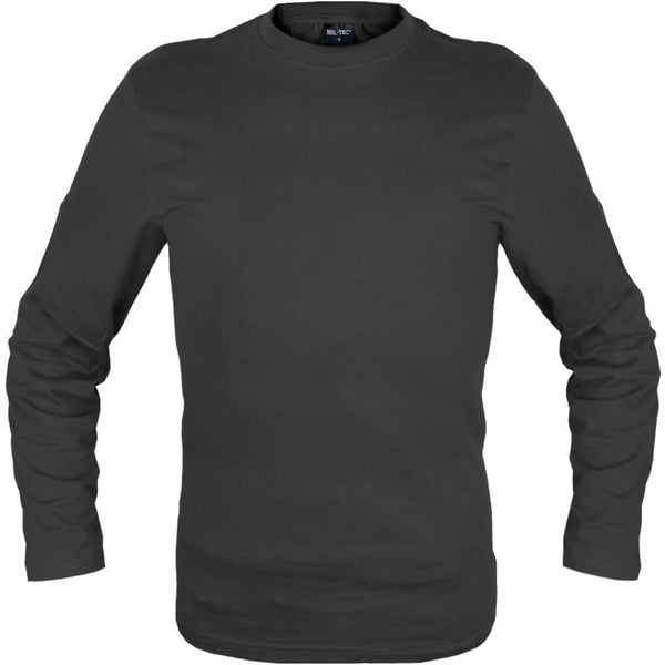 Black Long Sleeve T-Shirt - Mil-Tec - Plain & Print T-Shirts