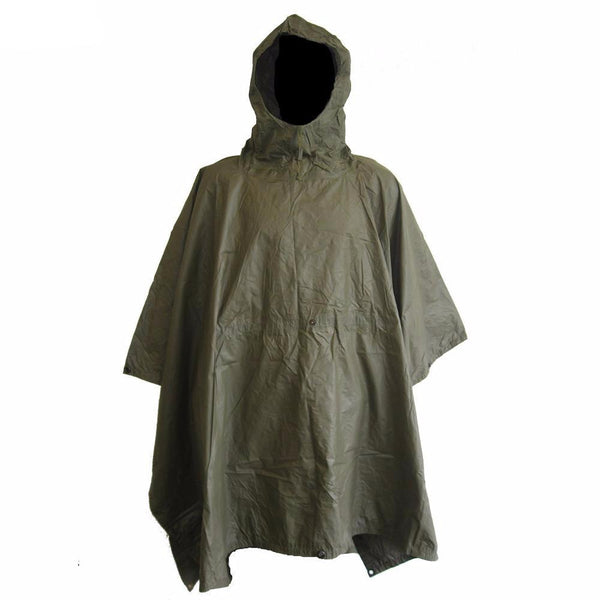 German Olive Drab Poncho - German Army Surplus - Ponchos